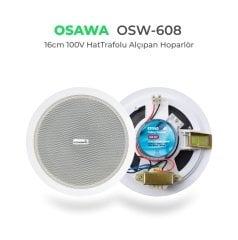 OSAWA OSW-608 16 cm 100V Hat Trafolu  Alçıpan Hoparlörü