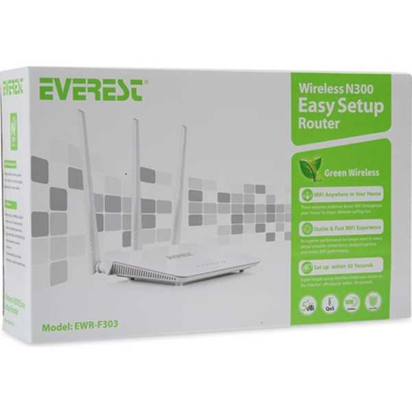 Everest EWR-F303 2.4GHz 300Mbps 1Wan + 3Lan Portlu Wireless Router&Acces Poınt