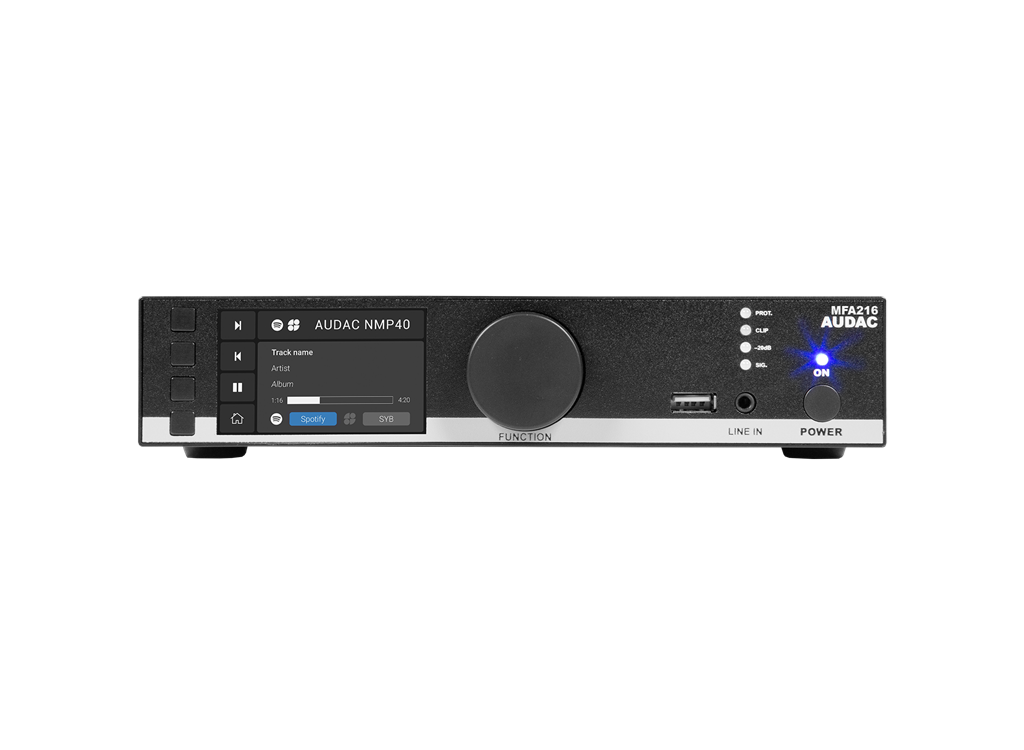 Audac MFA216 Multi Fonksiyonel Amplifikatör 2X80W/70V/100V