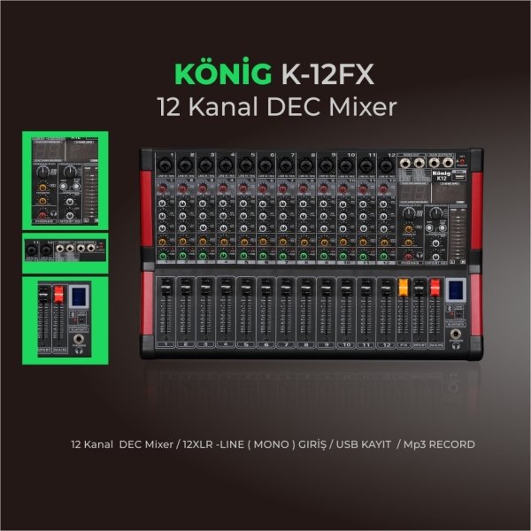 König K-12FX 12 Kanal Deck Mikser