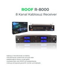 Roof R-8000 8 Kanal UHF Kablosuz Receiver Alıcı