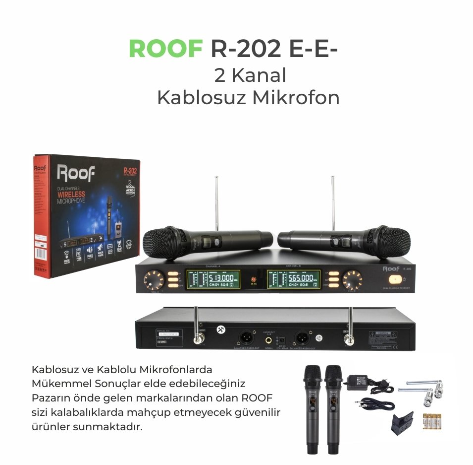 R–202   EL+EL  2 Kanal UHF Telsiz Mikrofon