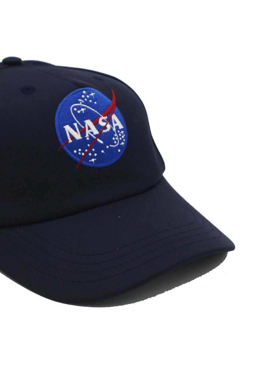 Nasa Desenli Şapka Lacivert Nakışlı Kep Lacivert Şapka Pamuklu