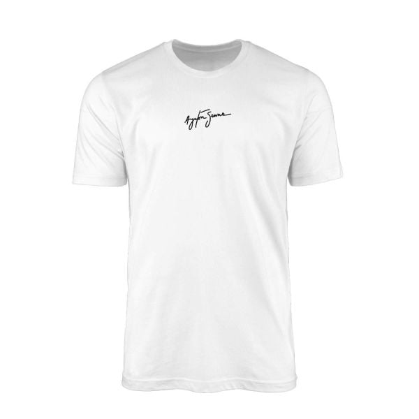 Ayrton Senna Signature Beyaz Tişört