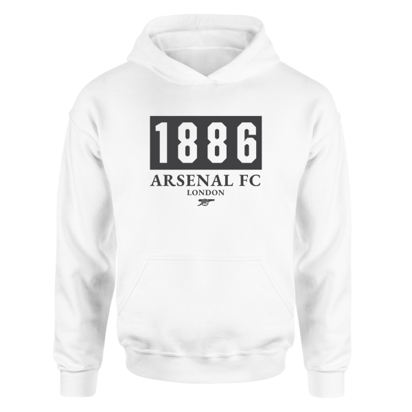 Arsenal FC | London | 1886 Beyaz Hoodie