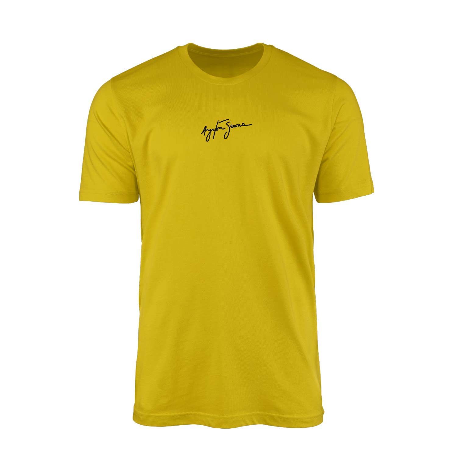 Ayrton Senna Signature Sarı Tişört