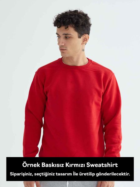 Houston Retro Kırmızı Sweatshirt