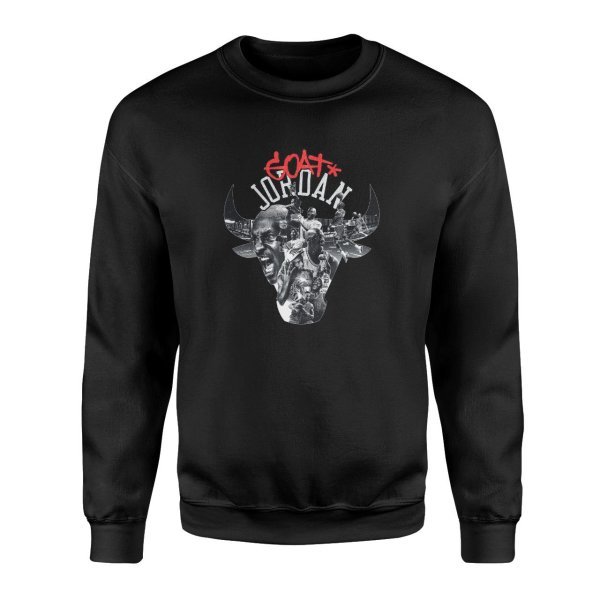 G.O.A.T. Jordan Siyah Sweatshirt