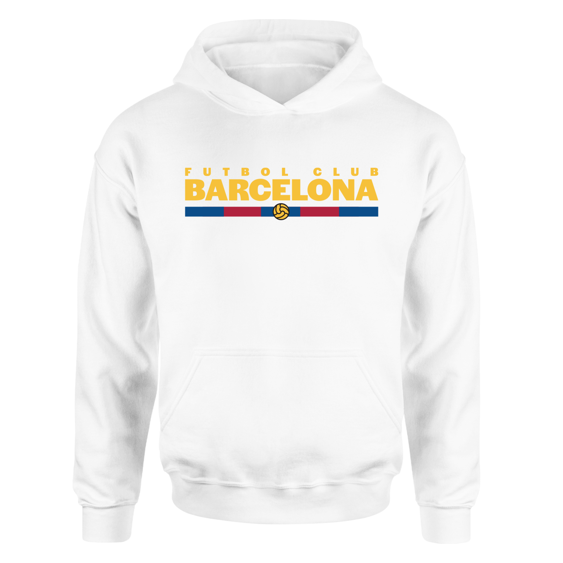 Barcelona Beyaz Hoodie