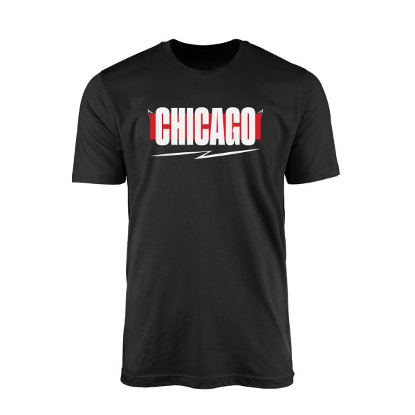Chicago Siyah Tişört
