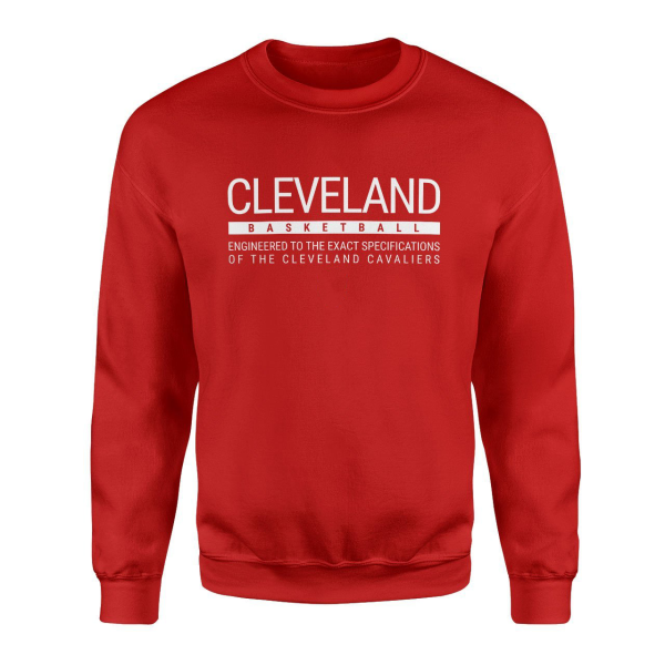 Cleveland Basketball Kırmızı Sweatshirt