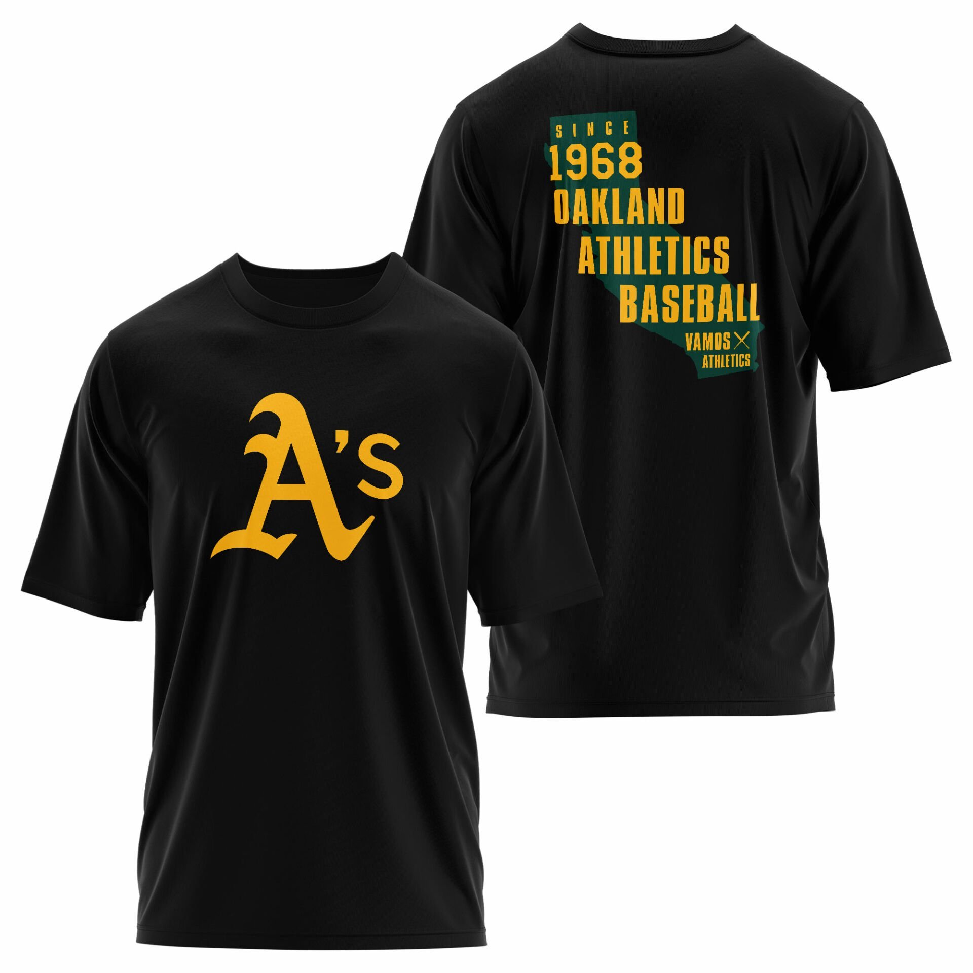 Oakland A's | Vamos Athletics Siyah Oversize Tişört
