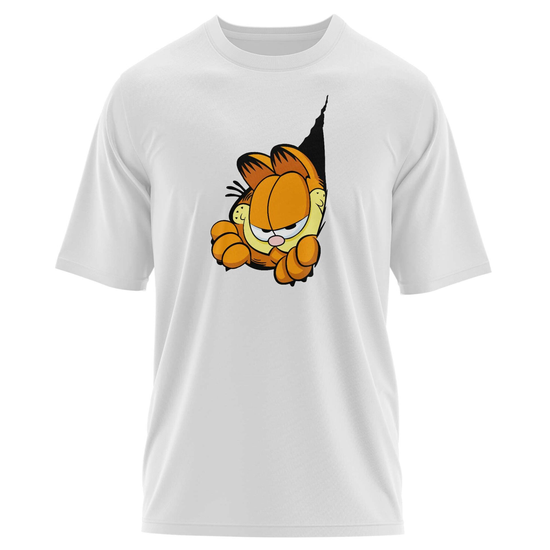 Garfield Tear Beyaz Oversize Tişört