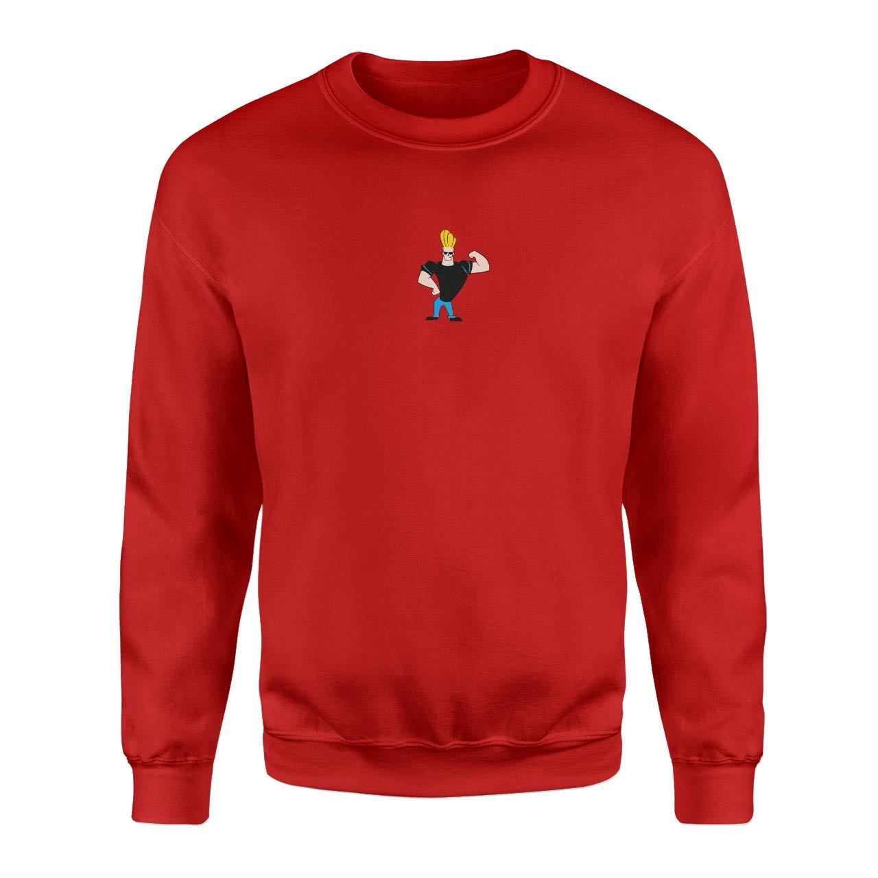 Johnny Bravo Kırmızı Sweatshirt