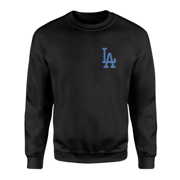 LA Dodgers Logo Siyah Sweatshirt