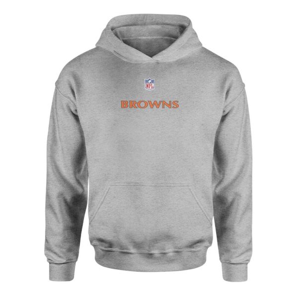 Cleveland Browns Iconic Gri Hoodie