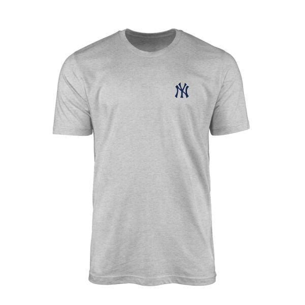 NY Yankees Superior Logo Gri Tshirt