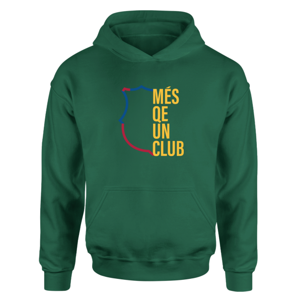 MÉS QUE UN CLUB Koyu Yeşil Hoodie