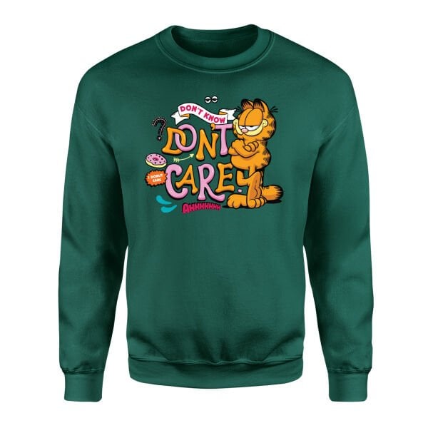 Garfield | I Don't Care Nefti Yeşili Sweatshirt