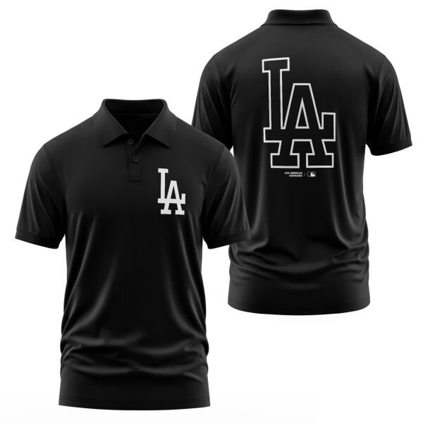 LA Dodgers MLB Edition Siyah Polo Tişört