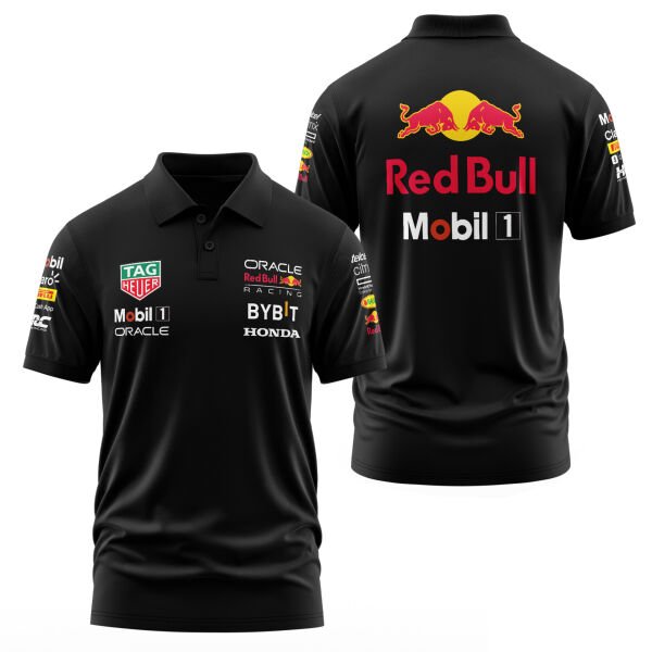 Red Bull Racing 2024 Teamline Siyah Polo Tişört