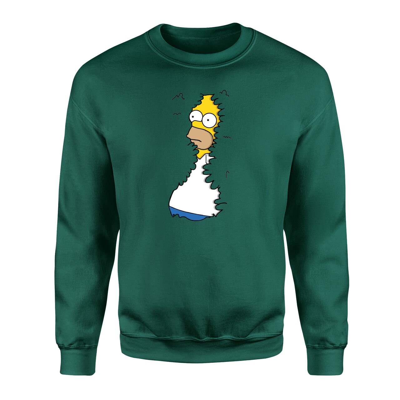 Homer in Hedges Nefti Yeşili Sweatshirt