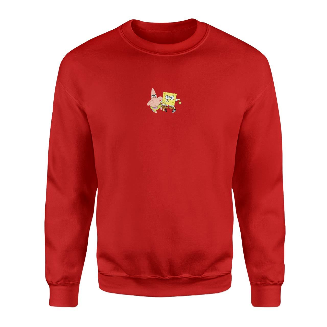 SüngerBob&Patrick Kırmızı Sweatshirt