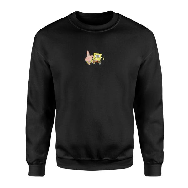 SüngerBob&Patrick Siyah Sweatshirt