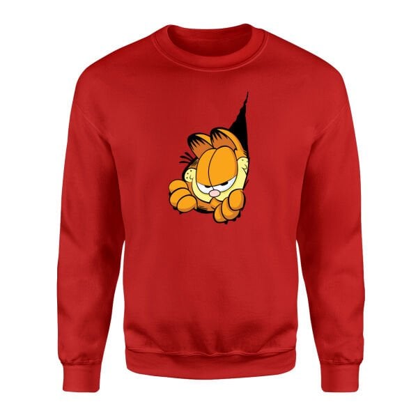 Garfield Tear Kırmızı Sweatshirt