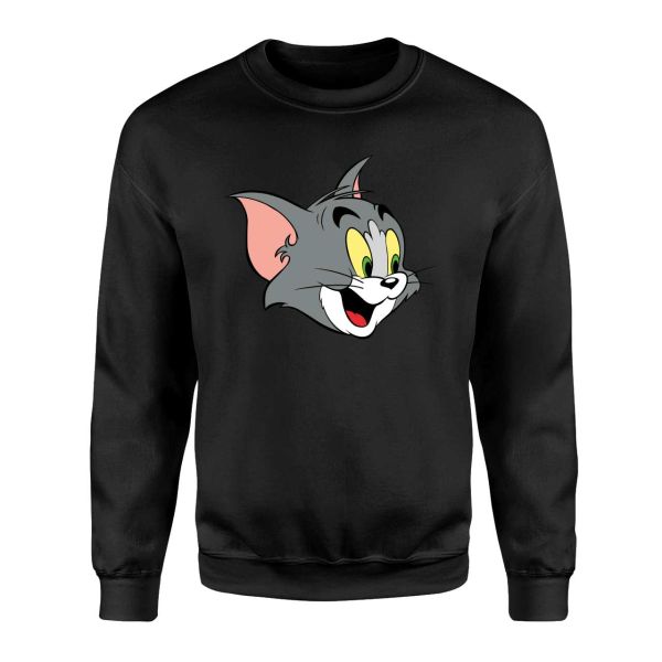 Tom ve Jerry Siyah Sweatshirt