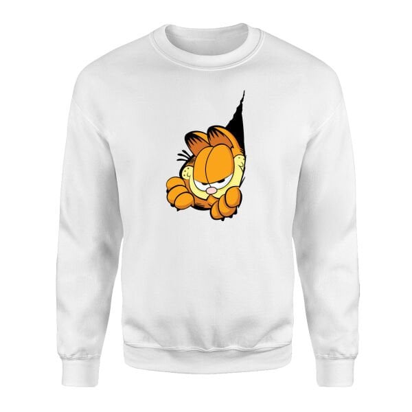 Garfield Tear Beyaz Sweatshirt