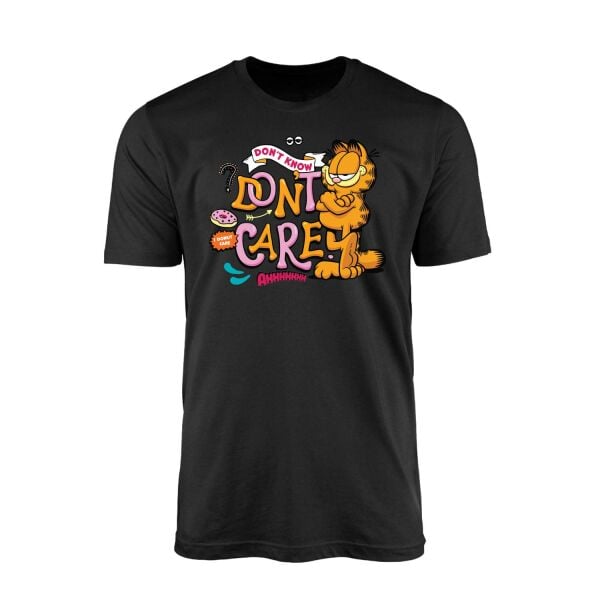 Garfield | I Don't Care Siyah Tişört