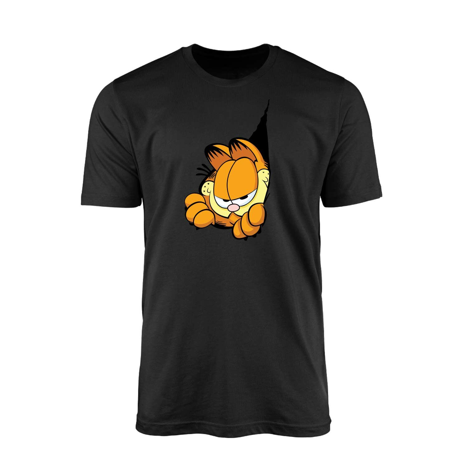 Garfield Tear Siyah Tişört