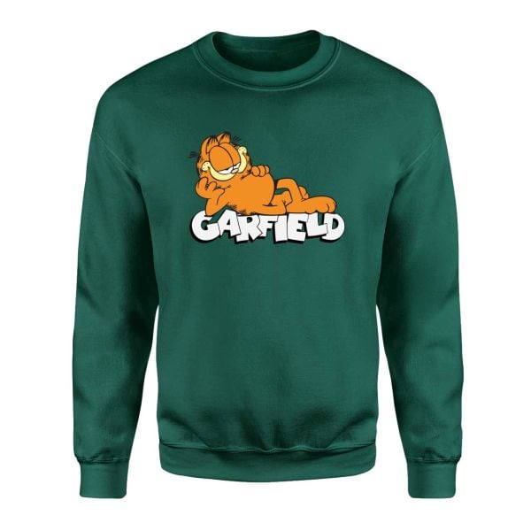 Garfield Nefti Yeşili Sweatshirt