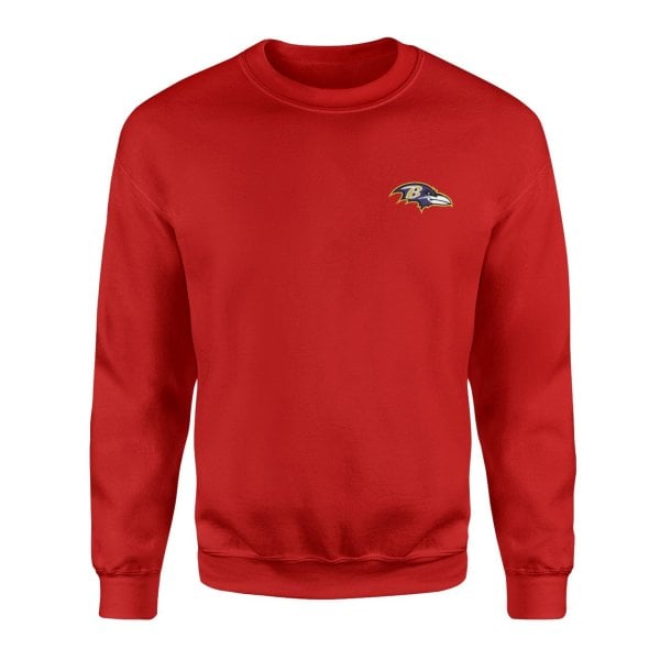 Baltimore Ravens Superior Logo Kırmızı Sweatshirt