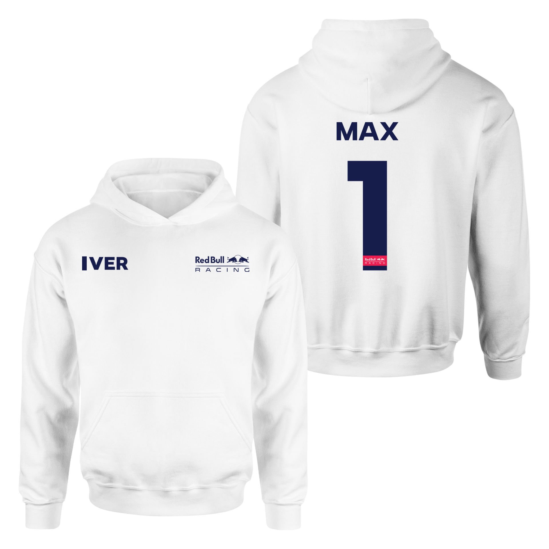 Max Verstappen 1 RB Racing ID Beyaz Hoodie