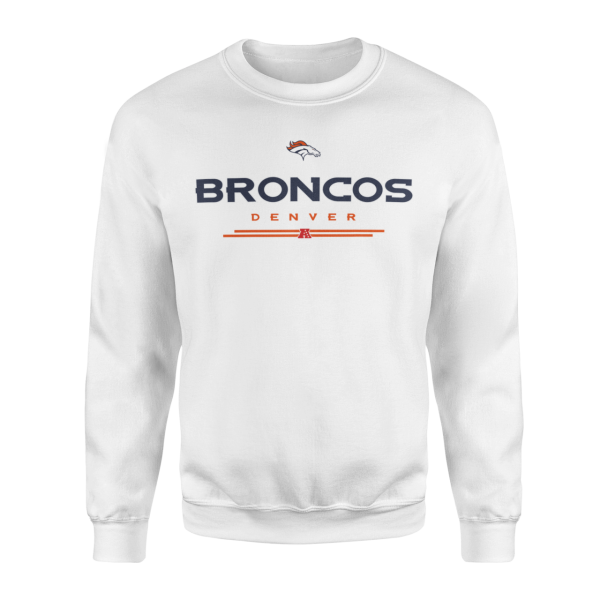 Denver Broncos Beyaz Sweatshirt