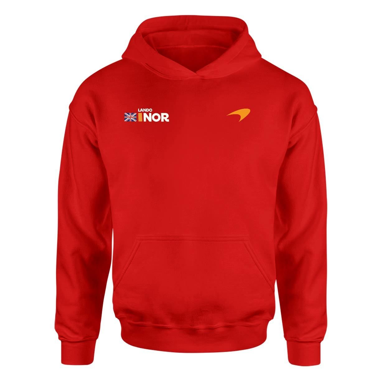 Lando Norris Tag Kırmızı Hoodie