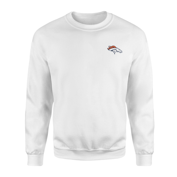 Denver Broncos Superior Logo Beyaz Sweatshirt