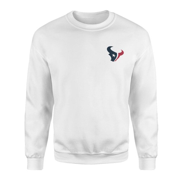 Houston Texans Superior Logo Beyaz Sweatshirt