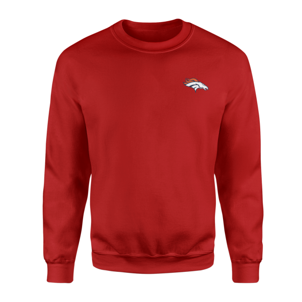 Denver Broncos Superior Logo Kırmızı Sweatshirt