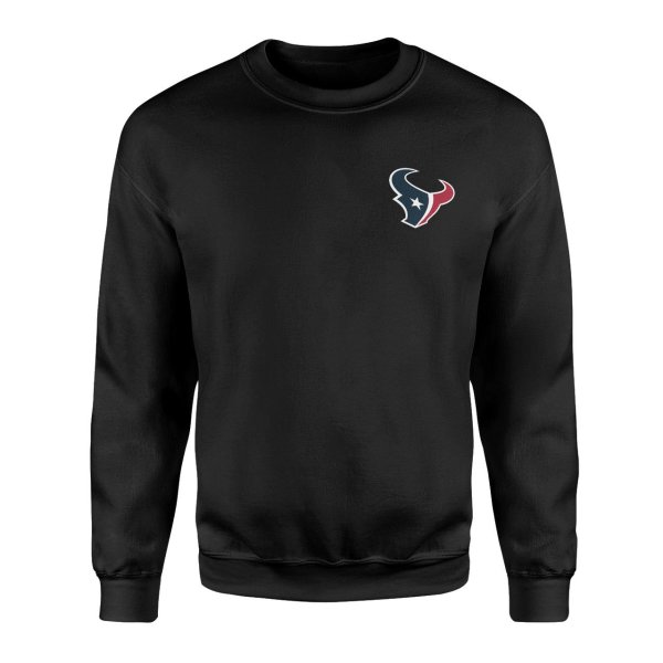 Houston Texans Superior Logo Siyah Sweatshirt