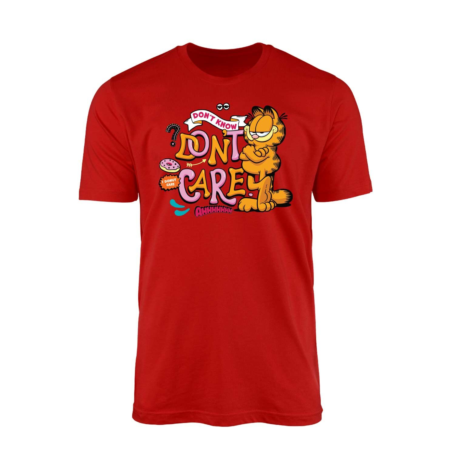 Garfield | I Don't Care Kırmızı Tişört