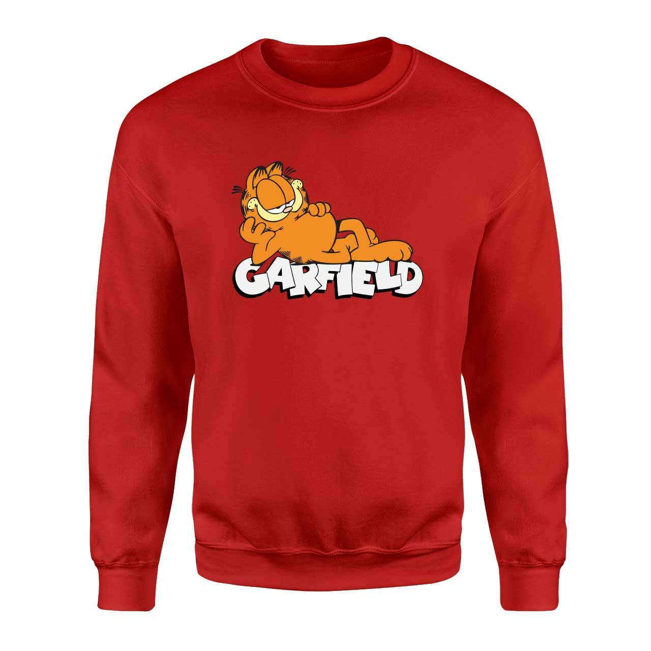 Garfield Kırmızı Sweatshirt