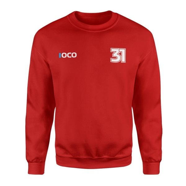 Estaban Ocon 31 Kırmızı Sweatshirt