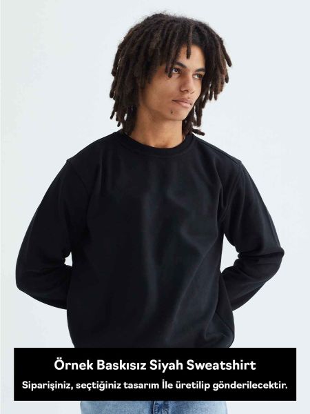 New York Cursive Siyah Sweatshirt