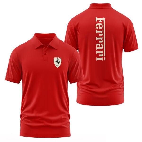 Ferrari Cre Kırmızı Polo Tişört