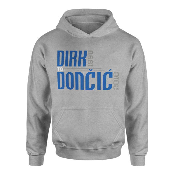 Dirk to Doncic Gri Hoodie