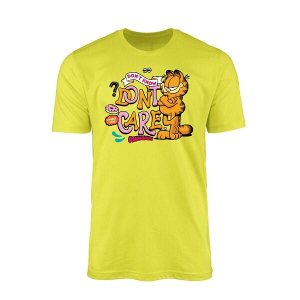 Garfield | I Don't Care Sarı Tişört
