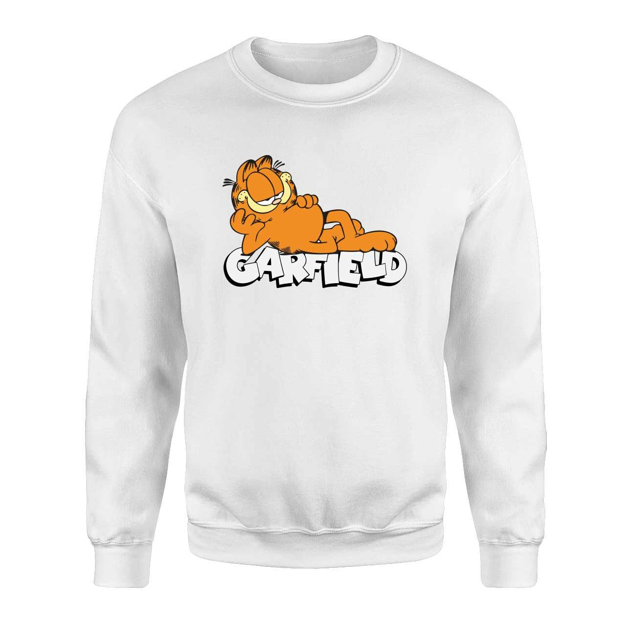 Garfield Beyaz Sweatshirt